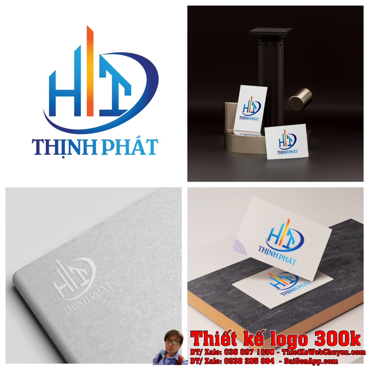 Toàn cảnh Thiết Kế Logo Công Ty sắt thép HT Thịnh Phát
