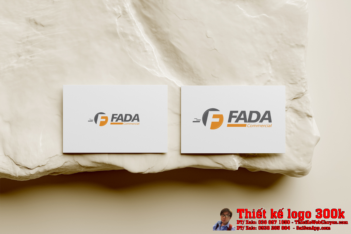 Thiết Kế Logo Công ty TNHH Thương Nghiệp FaDA ứng dụng thực tế
