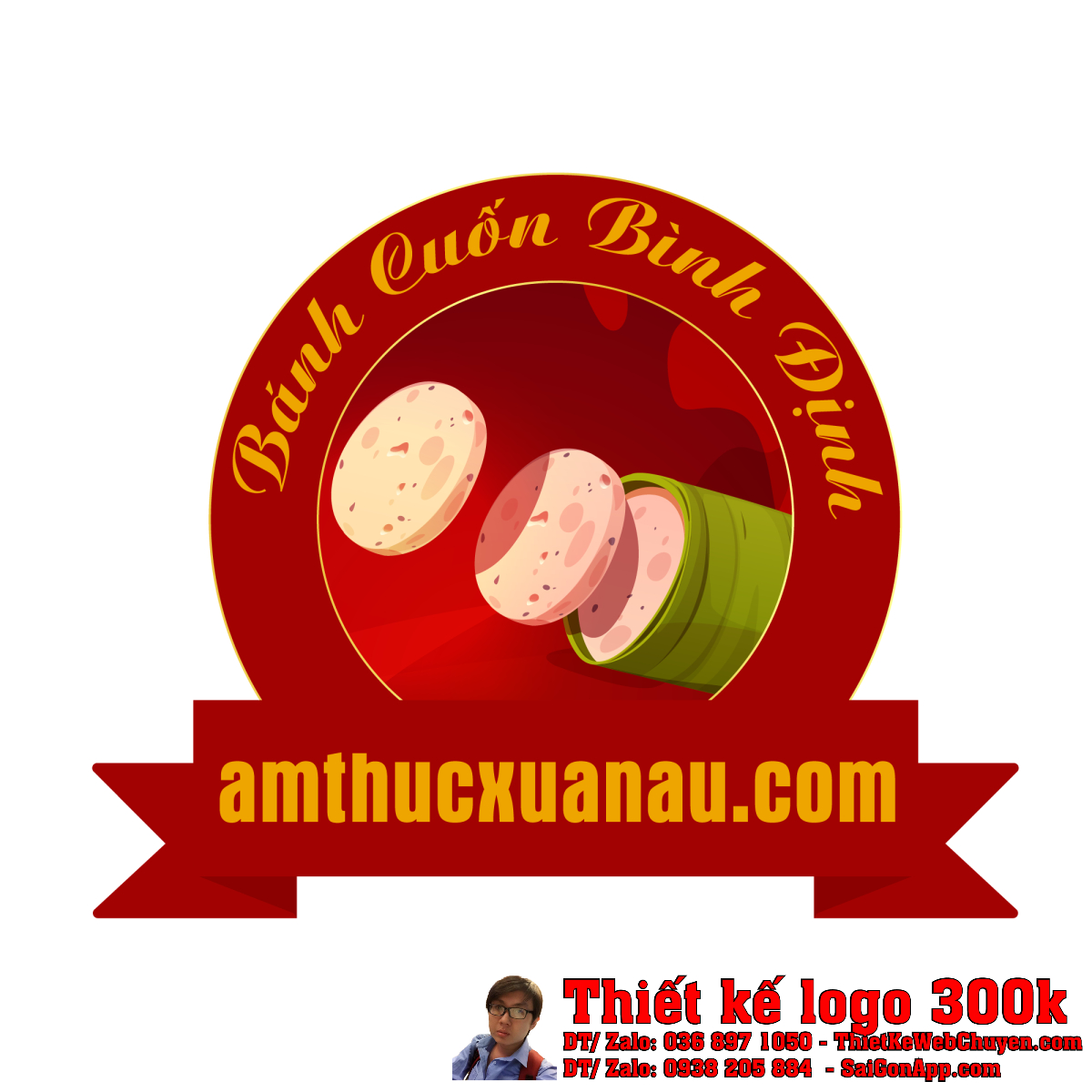 Mẫu Thiết Kế Logo Đặc Sản Bánh Cuốn Bình Định chuyên nghiệp