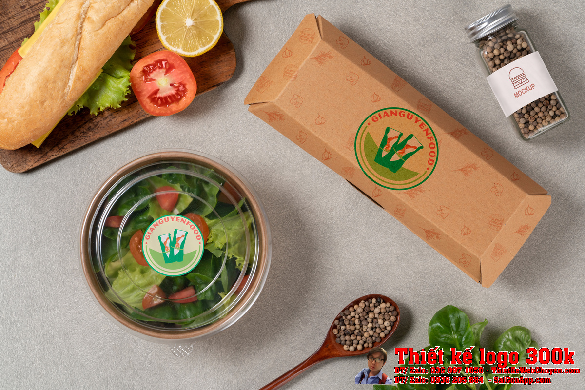 Ứng dụng Thiết Kế Logo Đặc Sản Huế Gianguyenfood trên thiết bị số