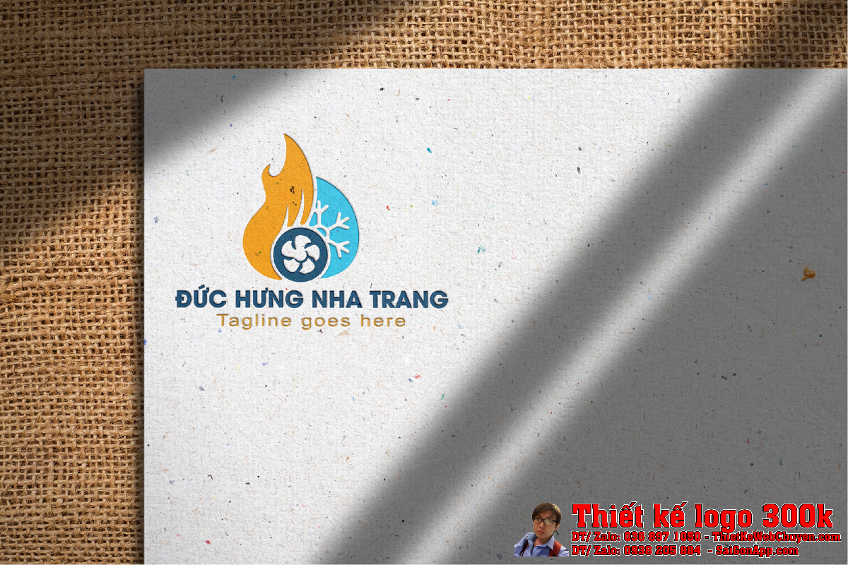 Chi tiết biểu tượng trong Thiết Kế Logo Điện Lạnh Công Ty Đức Hưng Nha Trang