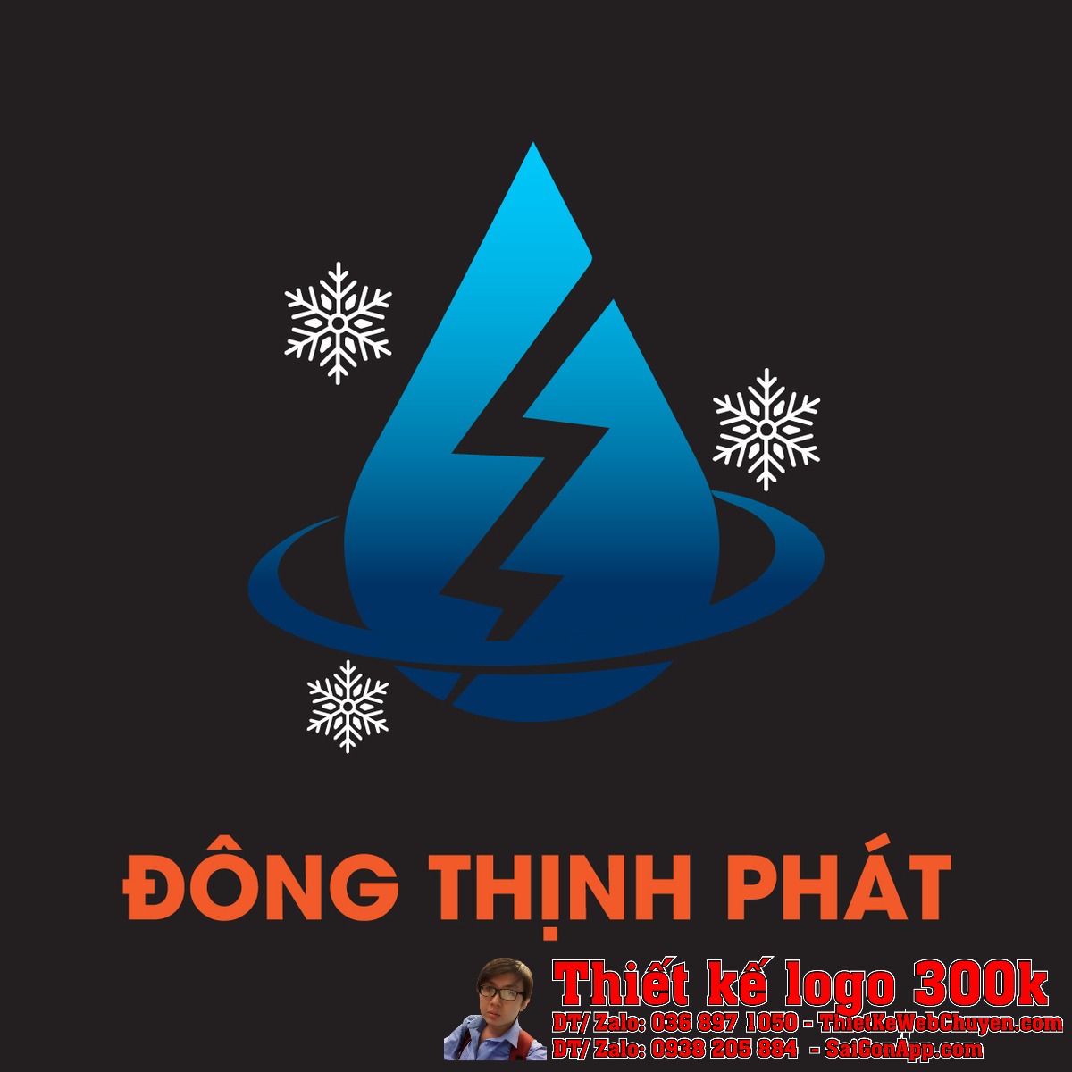 Thiết Kế Logo Điện Nước ĐÔNG THỊNH PHÁT mẫu 1