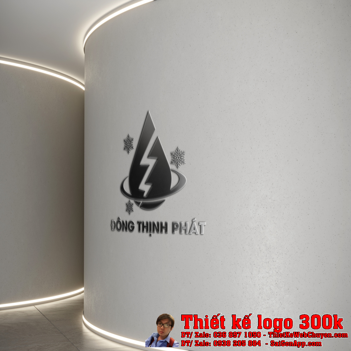 Thiết Kế Logo Điện Nước ĐÔNG THỊNH PHÁT mẫu 4