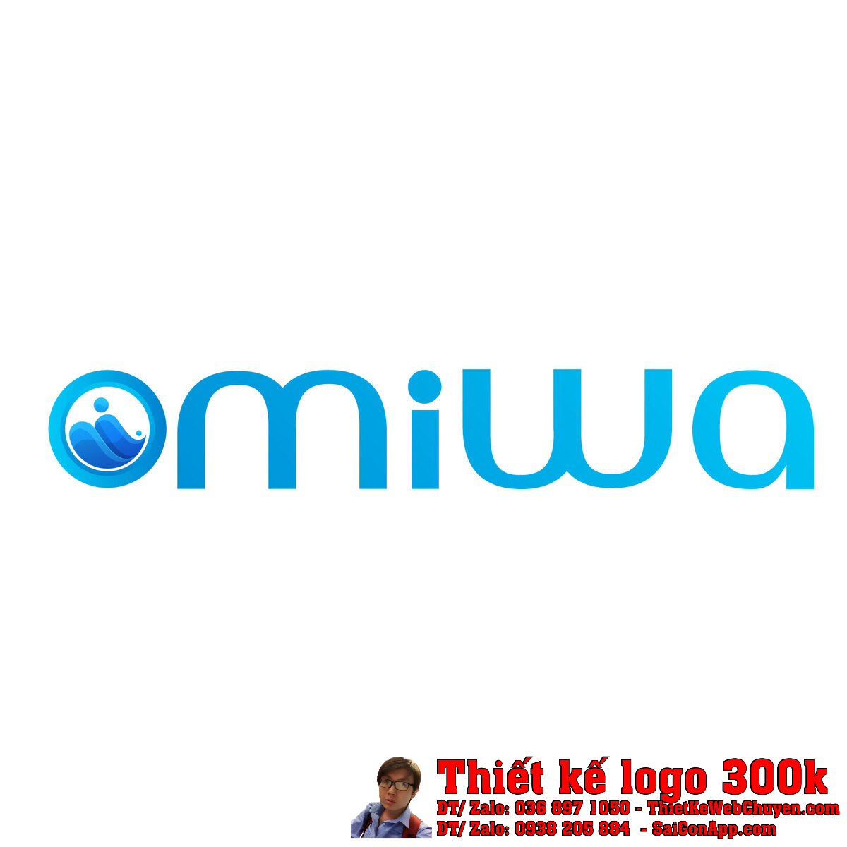 Thiết Kế Logo Đồ Uống Omiwa trên nền sáng