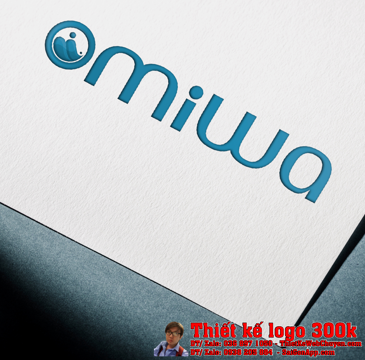 Phối cảnh Thiết Kế Logo Đồ Uống Omiwa