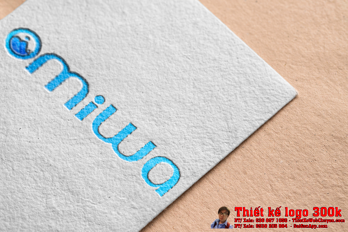 Thiết Kế Logo Đồ Uống Omiwa phiên bản âm bản