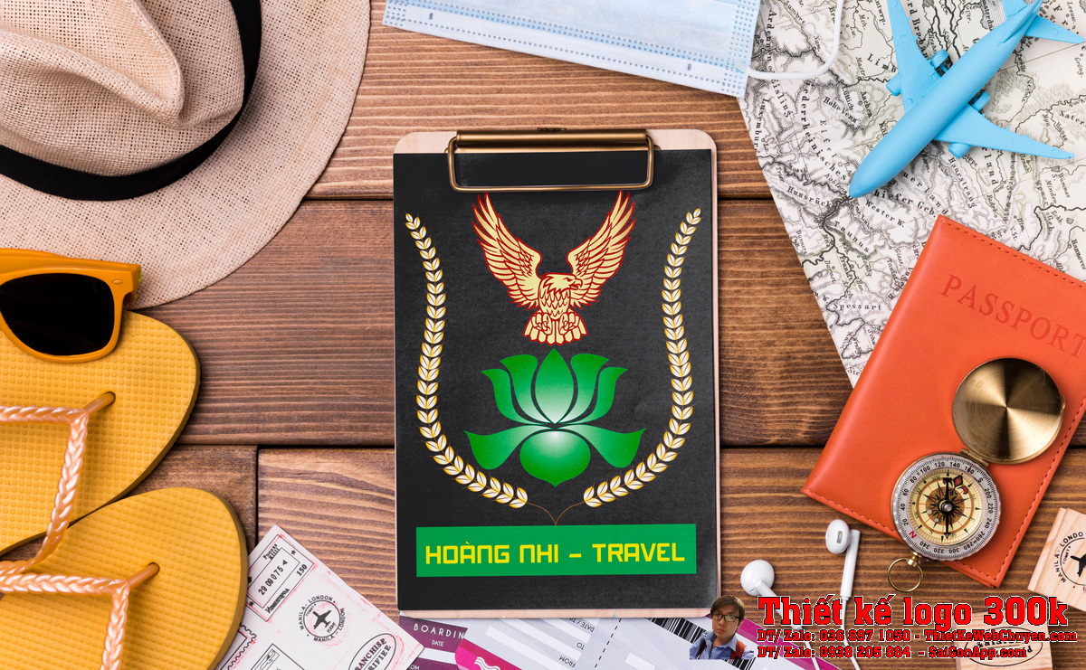 Banner chứa Thiết Kế Logo Du Lịch Hoàng Nhi Travel