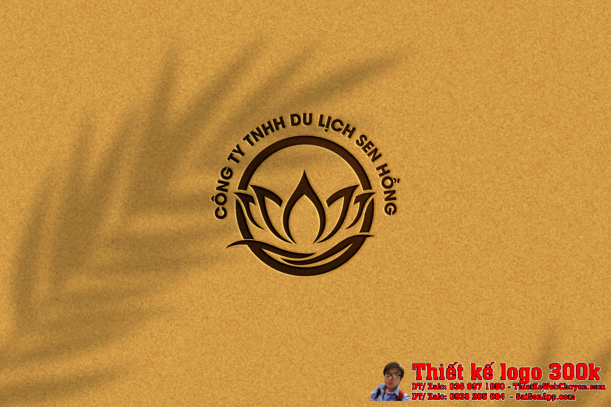 Logo Sen Hồng ứng dụng trên vật phẩm du lịch