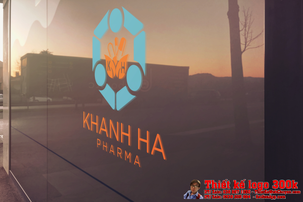 Logo KHANH HA Pharma ứng dụng trên bao bì sản phẩm