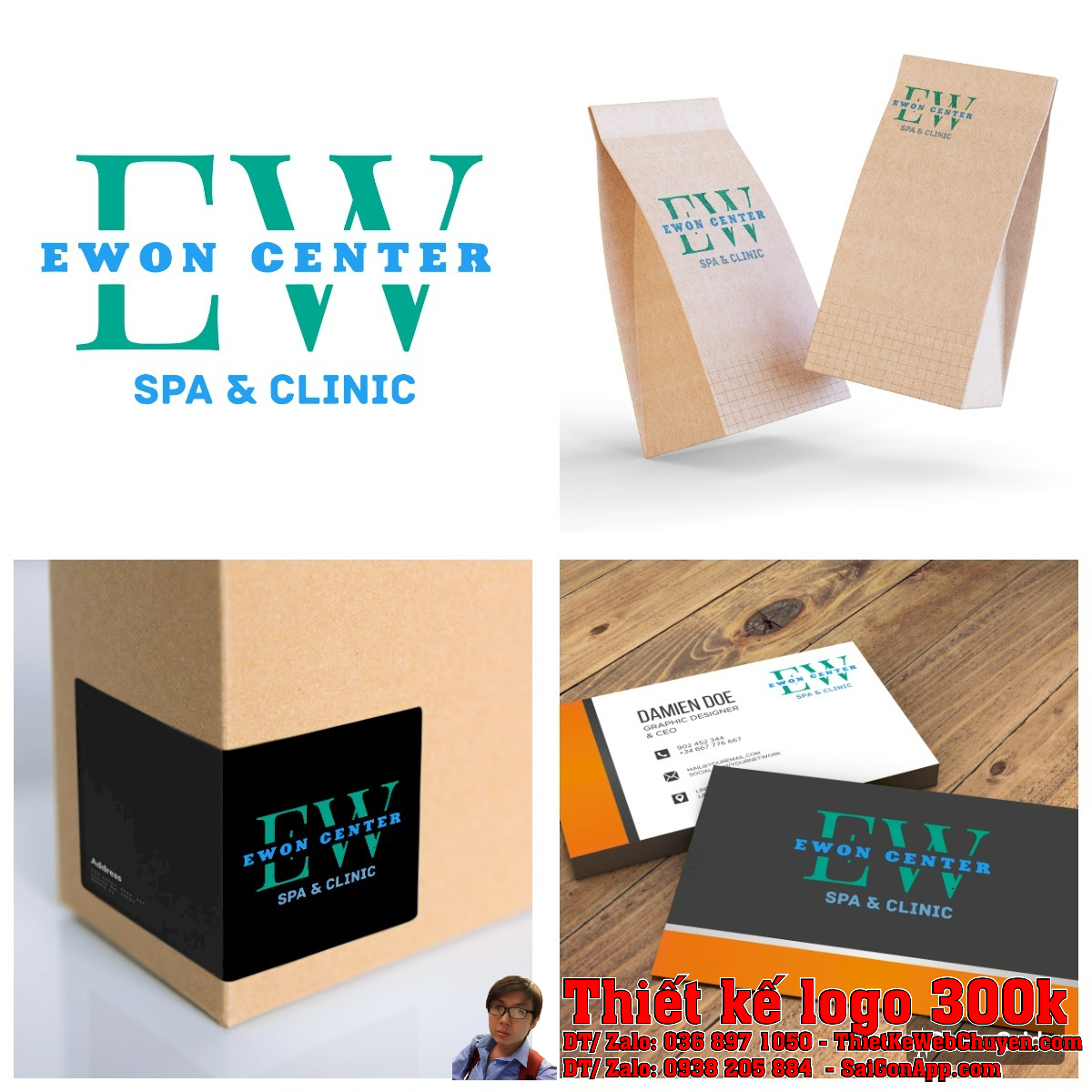 Chi tiết font chữ Thiết Kế Logo EWON CENTER SPA CLINIC