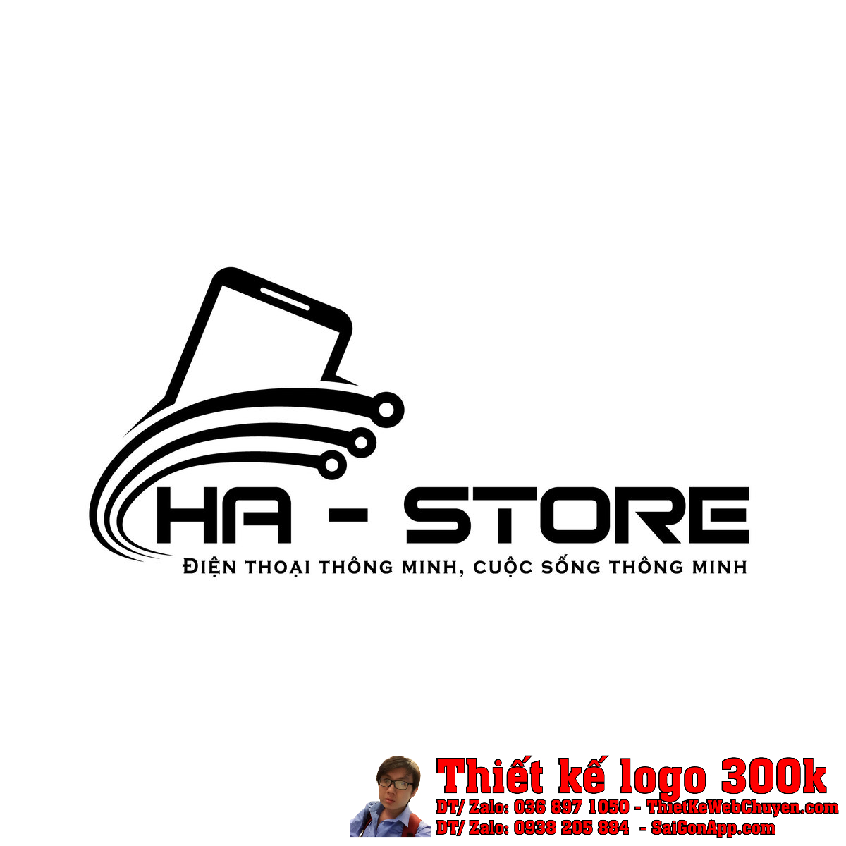 Thiết kế logo Ha_store mẫu 1