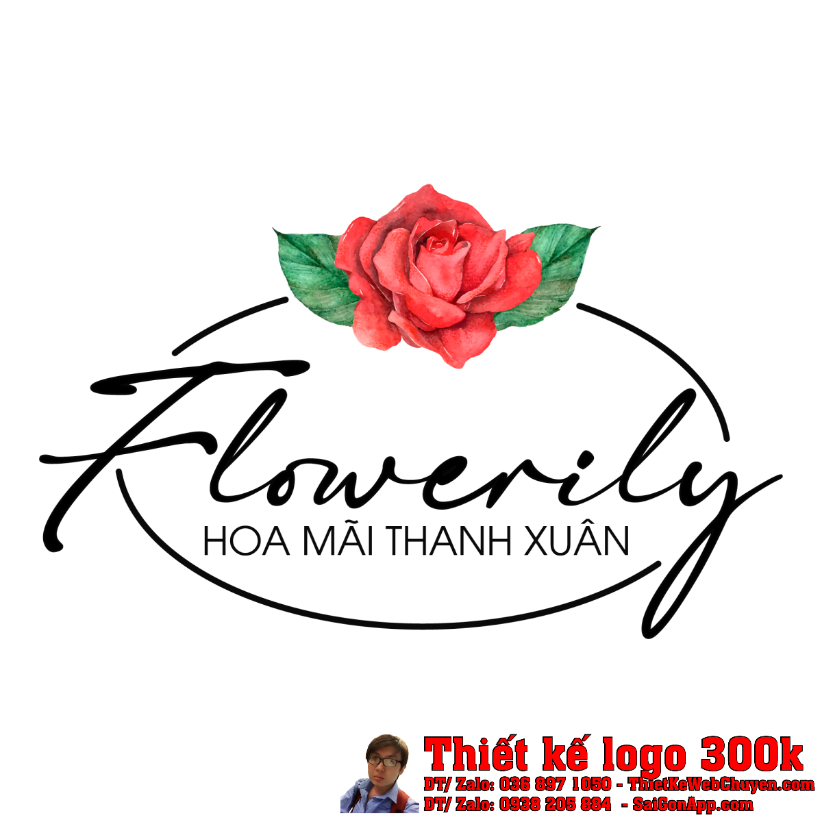 Thiết Kế Logo Hoa Khô FLOWERILY Thiết Kế Logo Hoa Khô FLOWERILY