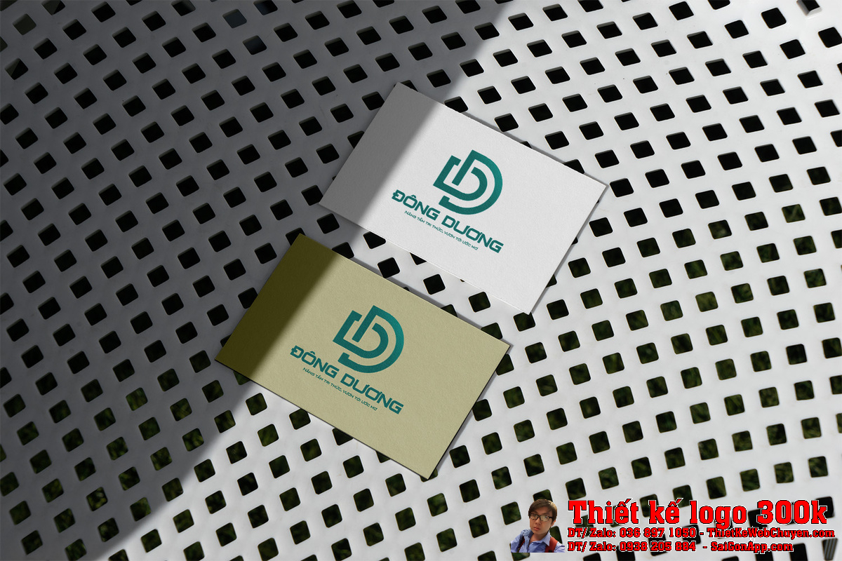 Phối cảnh Thiết Kế Logo Học Viện Phát Triển Đông Dương trên tường