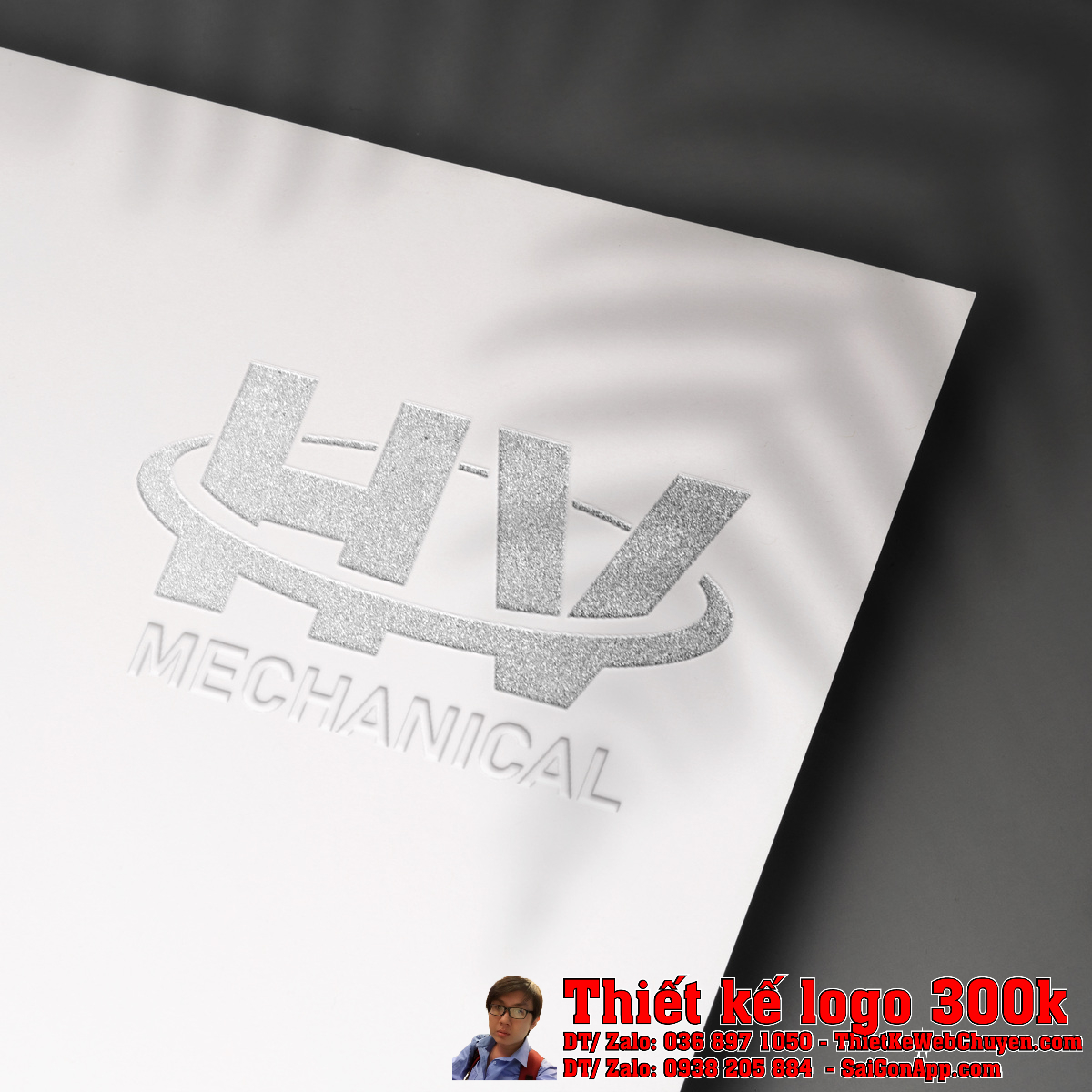 Phối cảnh Thiết Kế Logo Mechanical Công Ty HV Mechanical