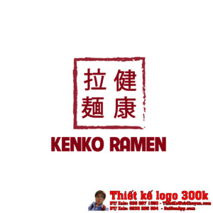 Thiết Kế Logo Mỳ Ramen Phong Cách Nhật Kenko Ramen