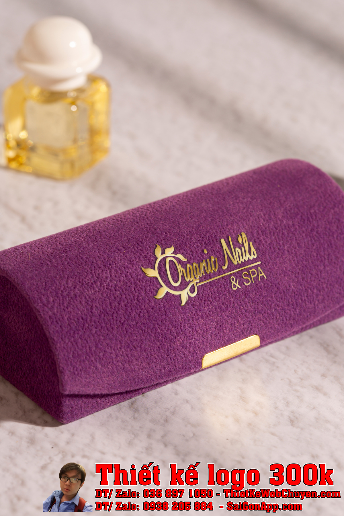 Ứng dụng Thiết Kế Logo Nail Và Spa Công Ty ORGANIC Nail trên danh thiếp