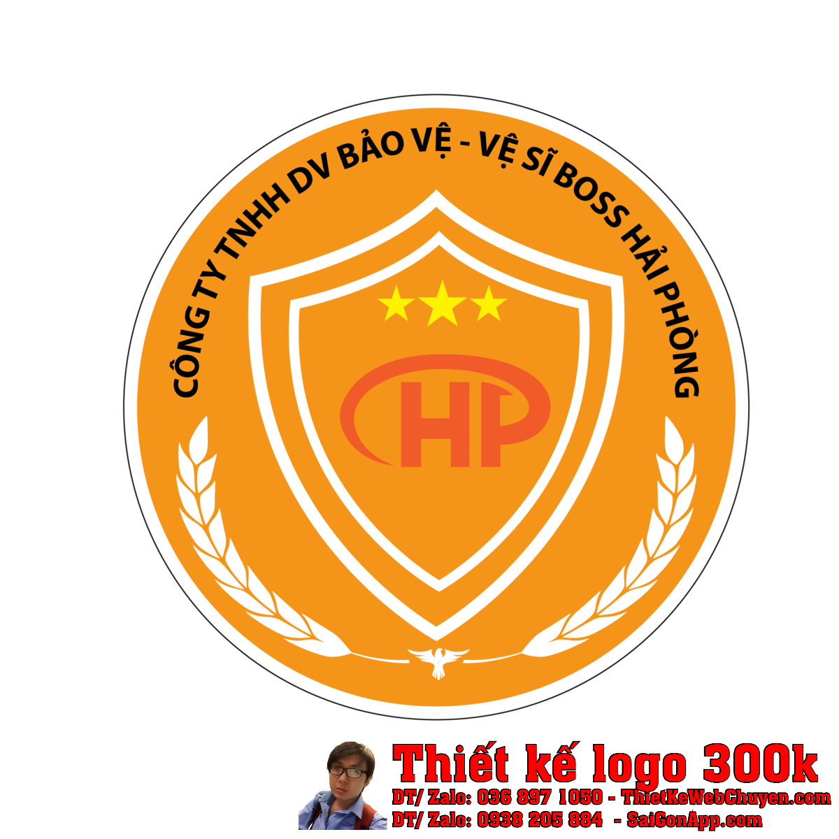 Thiết Kế Logo Ngành Bảo Vệ Công Ty TNHH DV Bảo Vệ Vệ Sĩ Boss Hải Phòng tổng thể
