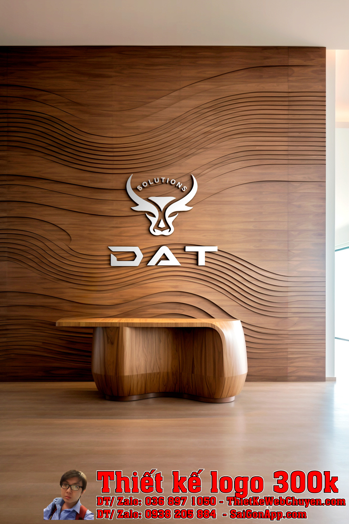 Ứng dụng Thiết Kế Logo Ngành Cơ Khí Công Ty DAT trên ấn phẩm