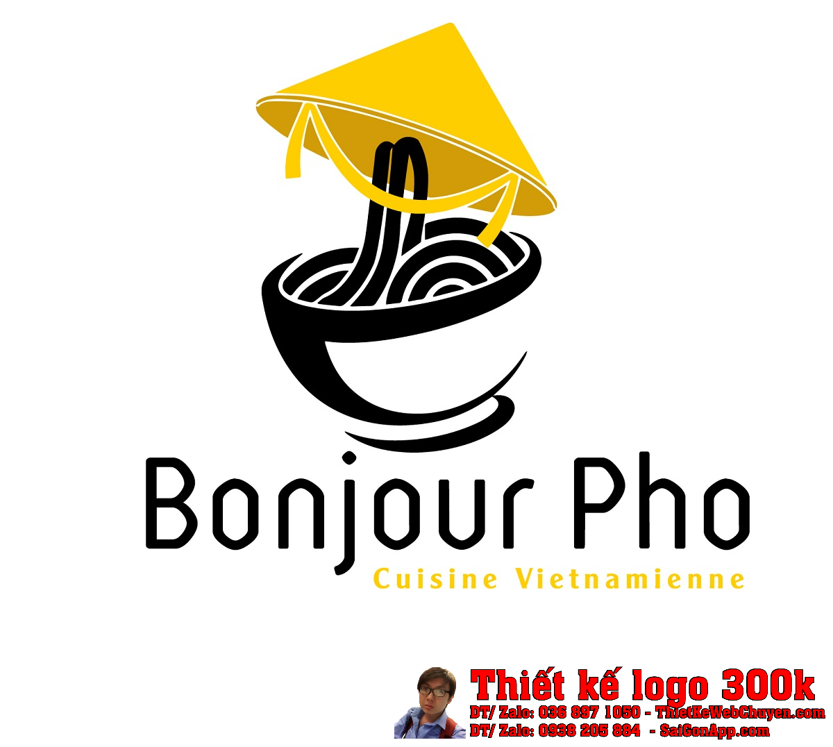 Phân tích chi tiết Thiết Kế Logo Nhà Hàng Bonjour Pho