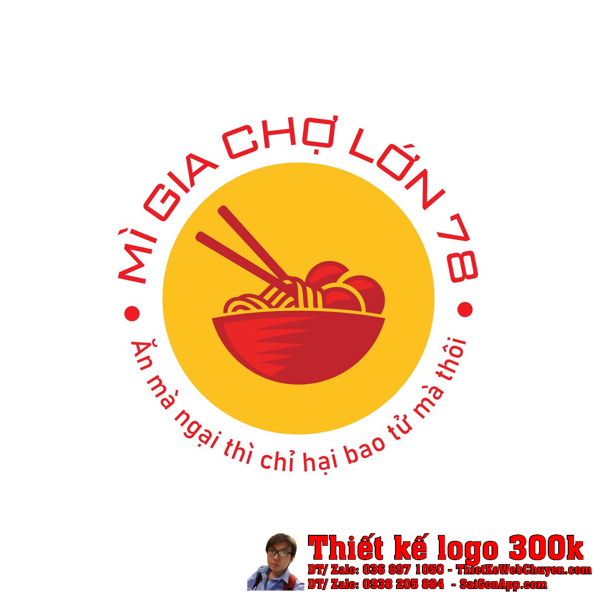 Thiết Kế Logo Nhà Hàng Mì Gia Chợ Lớn 78 - Tổng thể