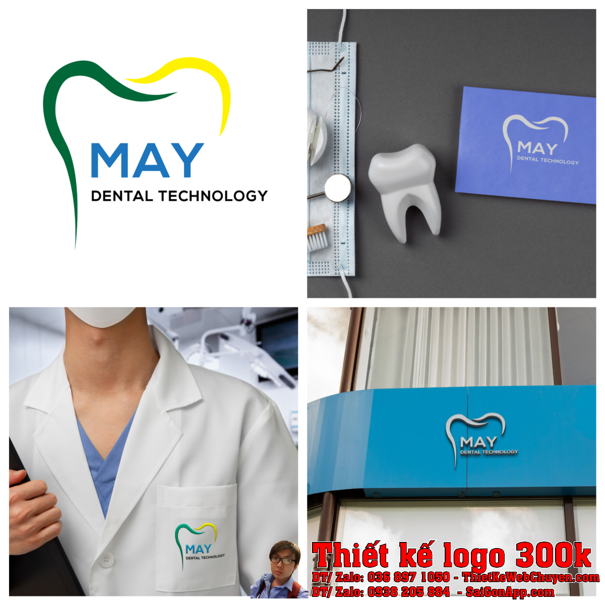 Tổng thể trọn bộ thiết kế logo nha khoa Tháng 5