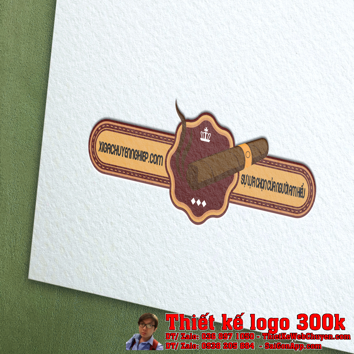 Phối cảnh Thiết Kế Logo Nhập Khẩu Cát Khoáng Sản Lâm Giang trên nền sáng