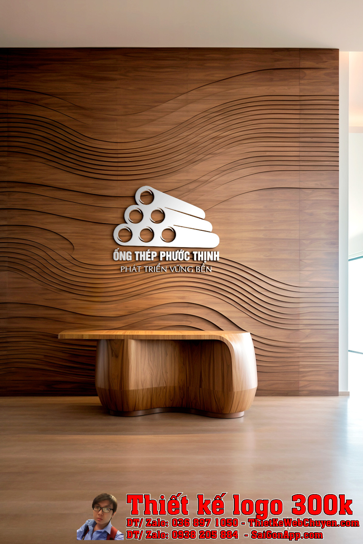 Ứng dụng Thiết Kế Logo ỐNG THÉP PHƯỚC THỊNH trên văn phòng phẩm