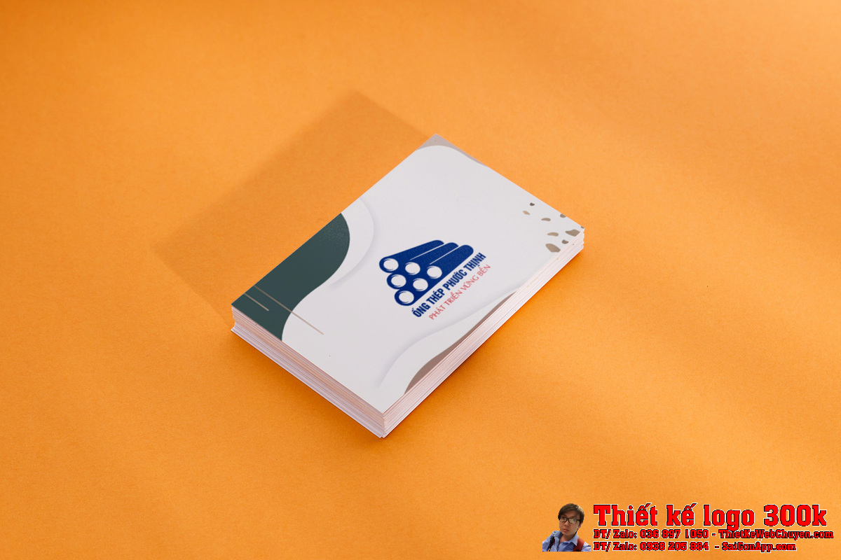 Logo ỐNG THÉP PHƯỚC THỊNH trên nền sáng