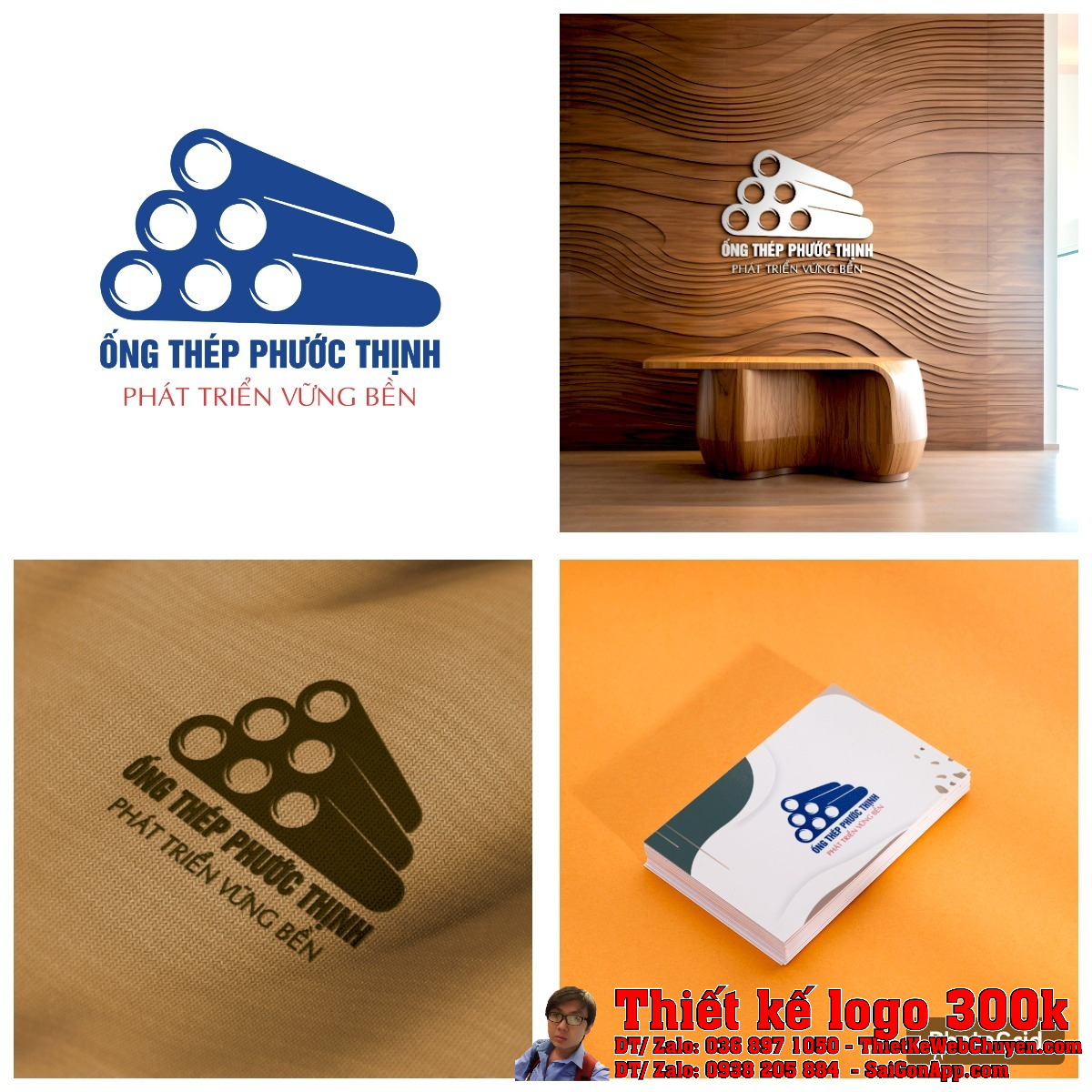 Chi tiết biểu tượng Thiết Kế Logo ỐNG THÉP PHƯỚC THỊNH