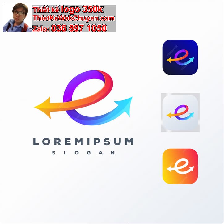 Thiết Kế Logo Online Chữ E Cách Điệu