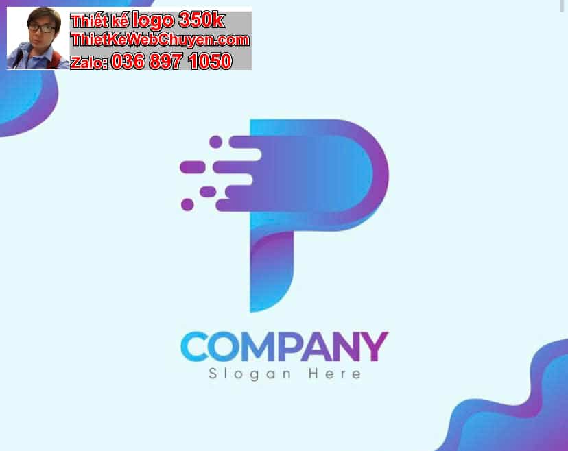 Thiết kế logo online chữ P cách điệu
