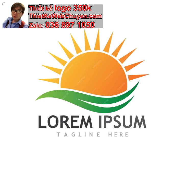 Thiết kế logo online mặt trời