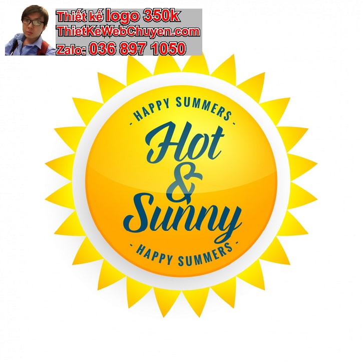 Thiết kế logo online mặt trời