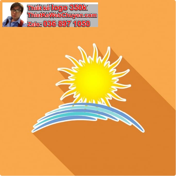 Thiết kế logo online mặt trời