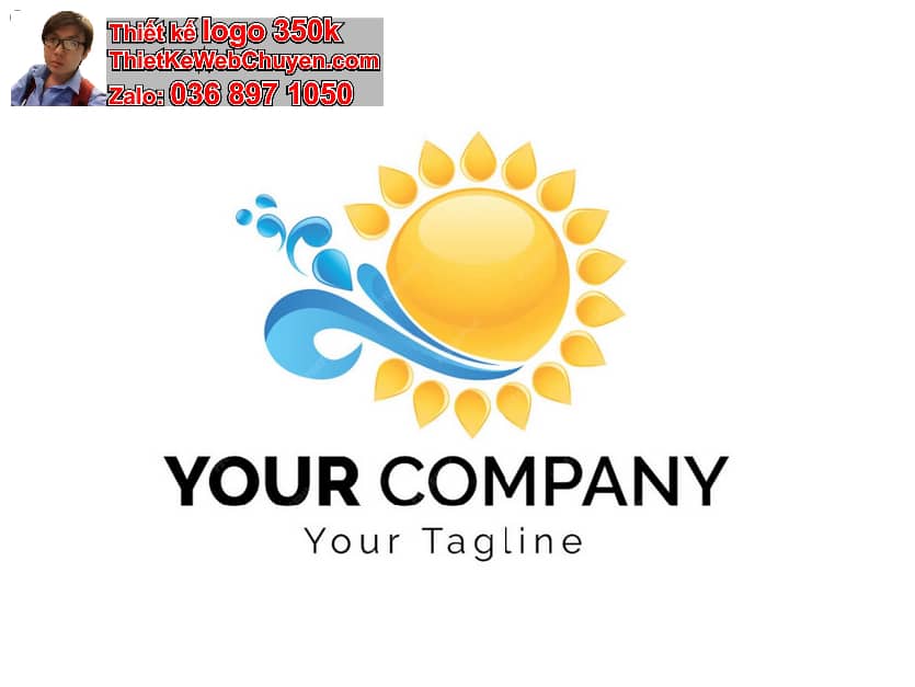 Thiết kế logo online mặt trời