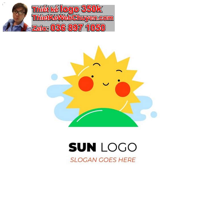 Thiết kế logo online mặt trời