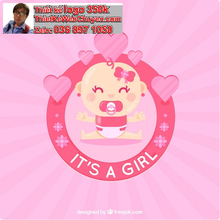 Thiết Kế Logo Online Màu Hồng