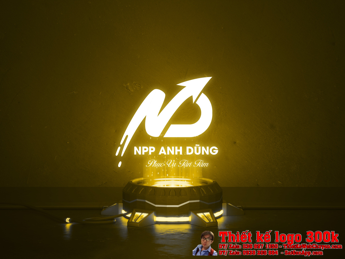 Thiết Kế Logo Phân Phối Hàng Tiêu Dùng NPP Anh Dũng Phiên bản 2
