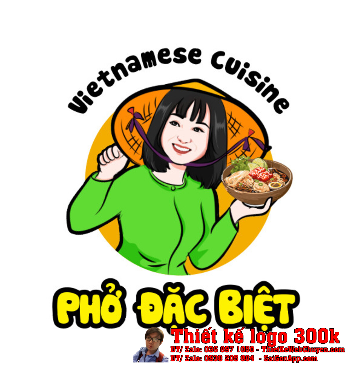 Thiết Kế Logo Phở Đặc Biệt chi tiết