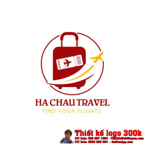 Thiết Kế Logo Phòng Vé HÀ CHÂU