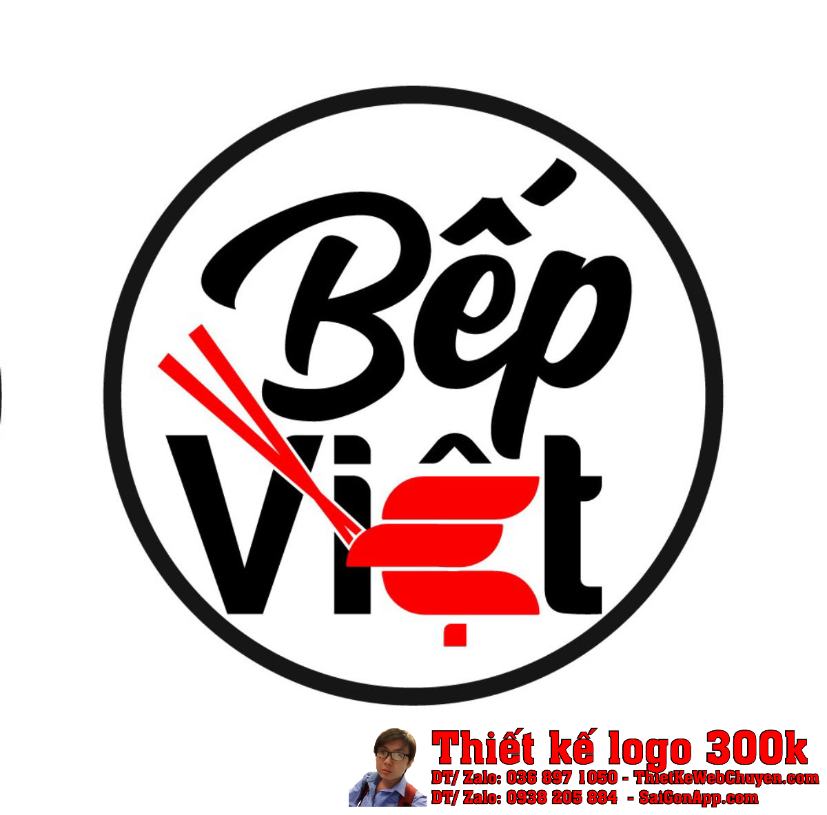 Thiết Kế Logo Quán Ăn BẾP VIỆT Thiết Kế Logo Quán Ăn BẾP VIỆT chuyên nghiệp