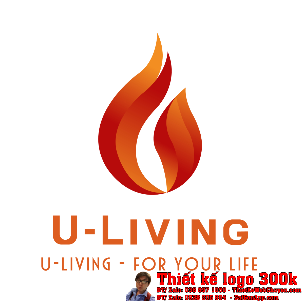 Thiết Kế Logo Quán Ăn U-Living Thiết Kế Logo Quán Ăn U Living - Mẫu logo nhà hàng F&B