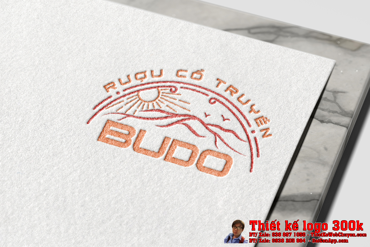 Thiết Kế Logo Rượu Cổ Truyền BUDO chi tiết