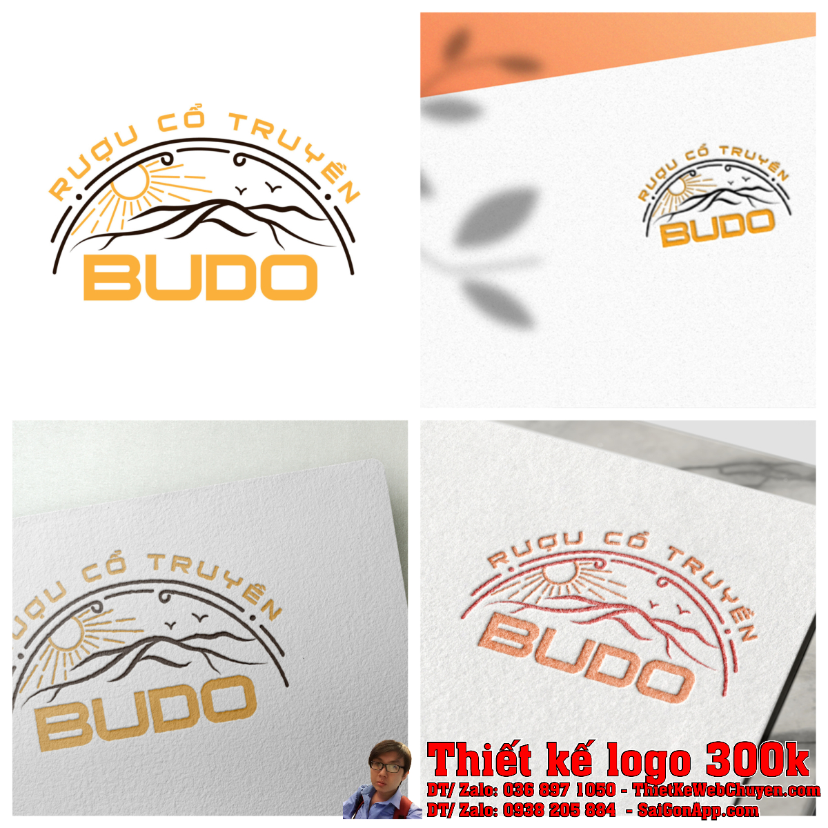 Tổng thể Thiết Kế Logo Rượu Cổ Truyền BUDO