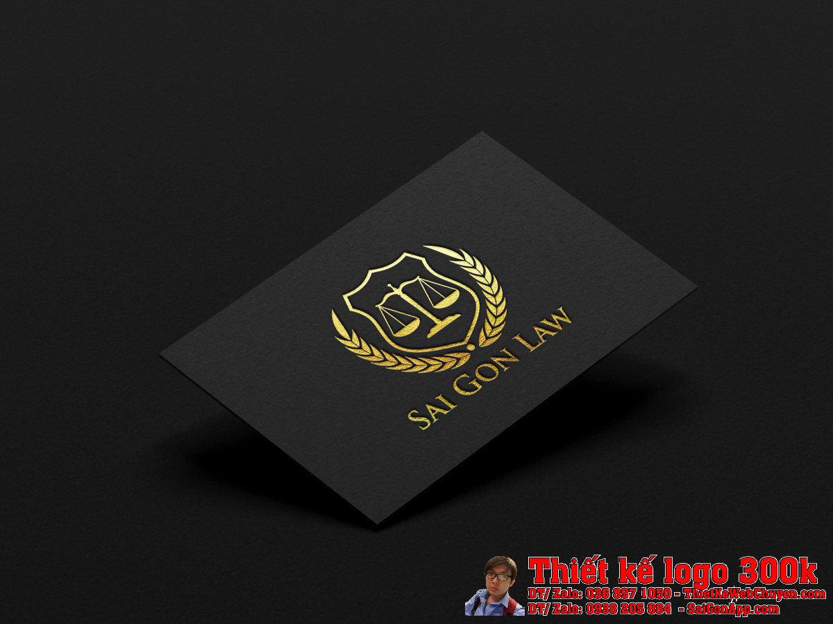 Thiết Kế Logo Sai Gon Law ứng dụng thực tế