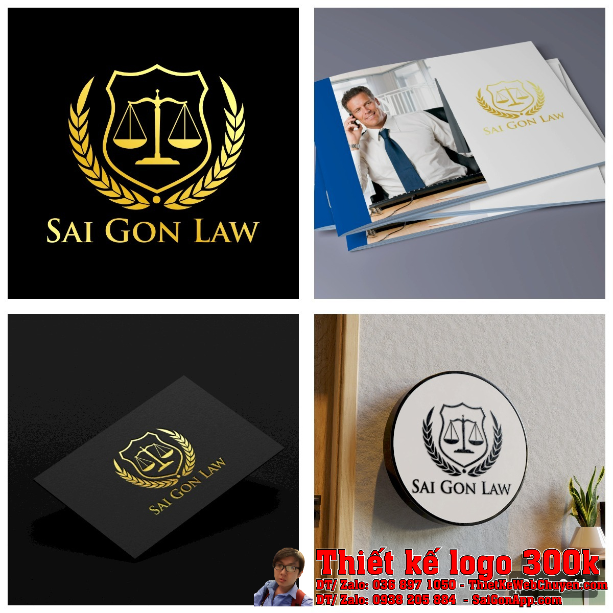 Tổng thể Thiết Kế Logo Sai Gon Law