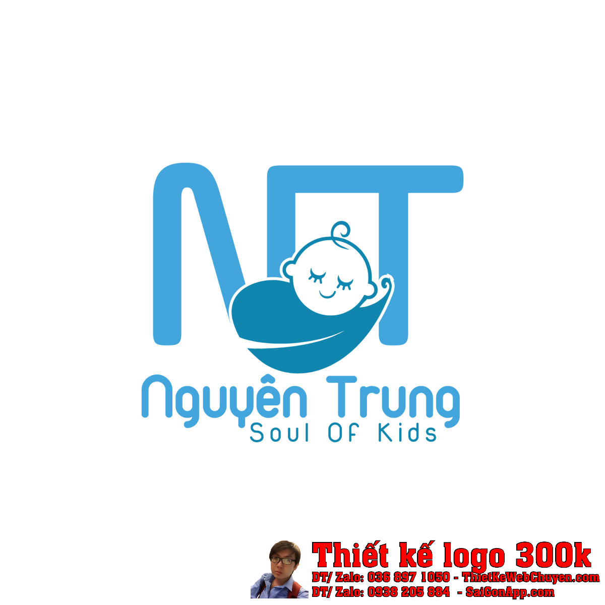 Thiết Kế Logo Shop Mẹ Và Bé Nguyên Trung