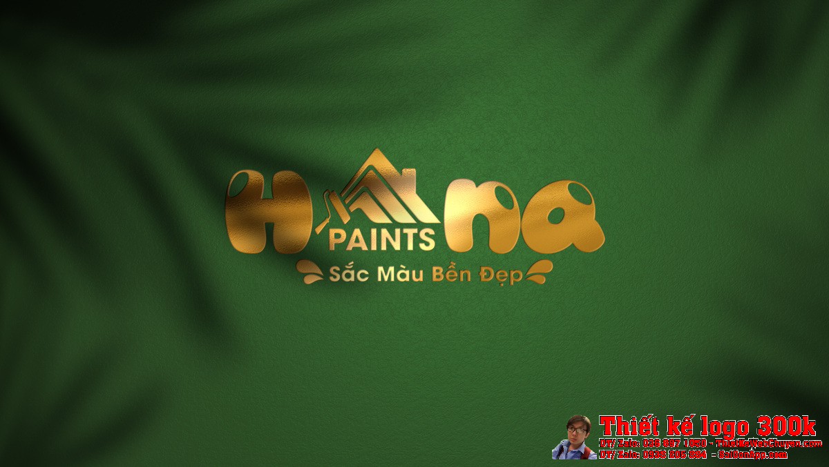 Thiết Kế Logo Sơn Tường Nội Thất Hana Paints mẫu 3
