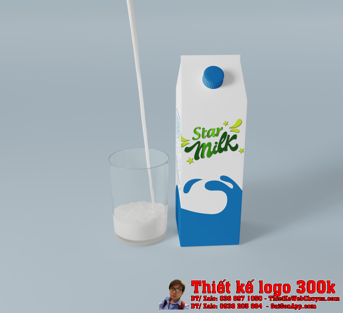Màu sắc chuẩn của Thiết Kế Logo Sữa STAR MILK