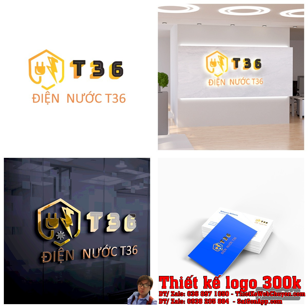 Thiết Kế Logo T36 với chữ Điện Nước